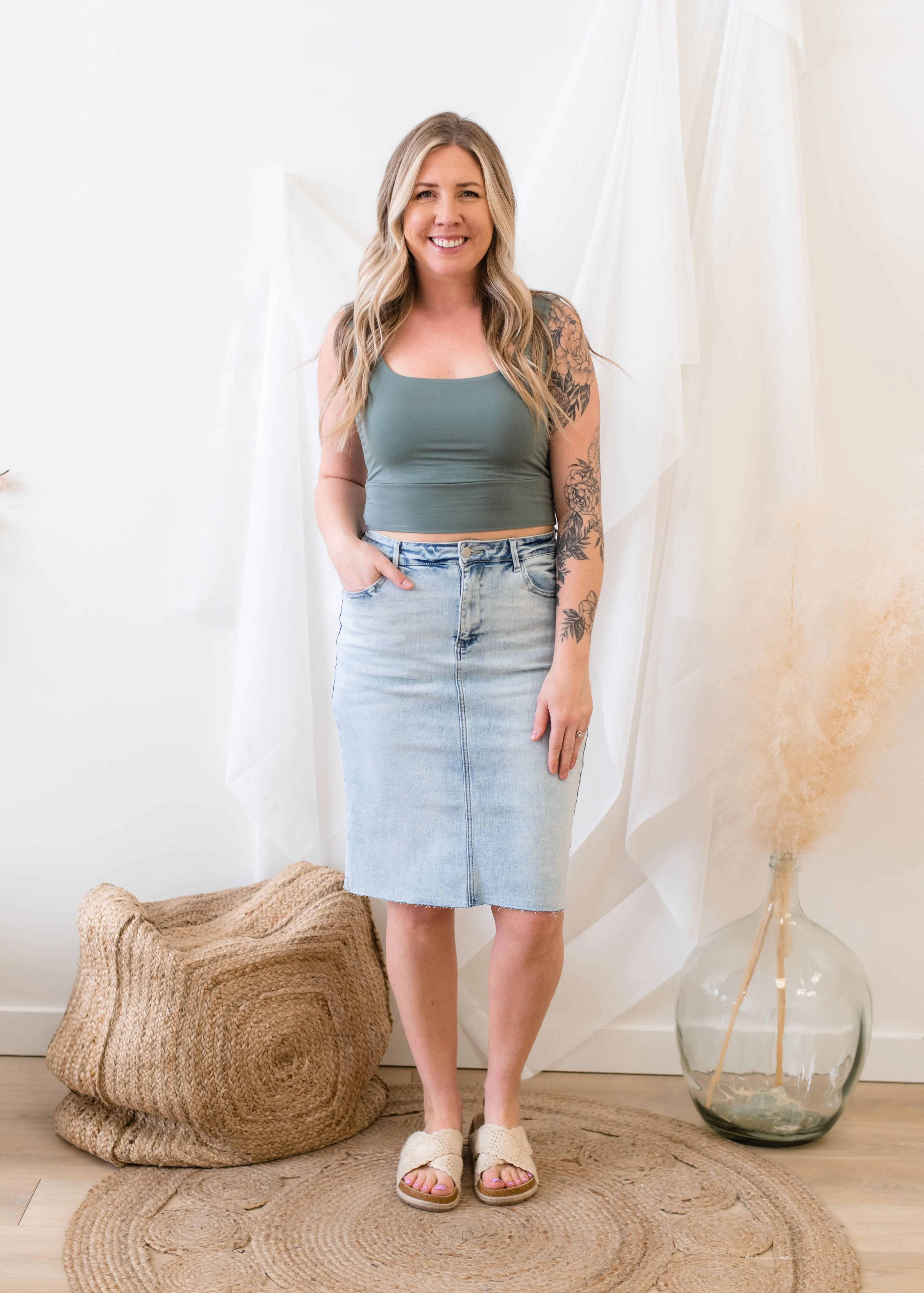 The Devon Denim Skirt