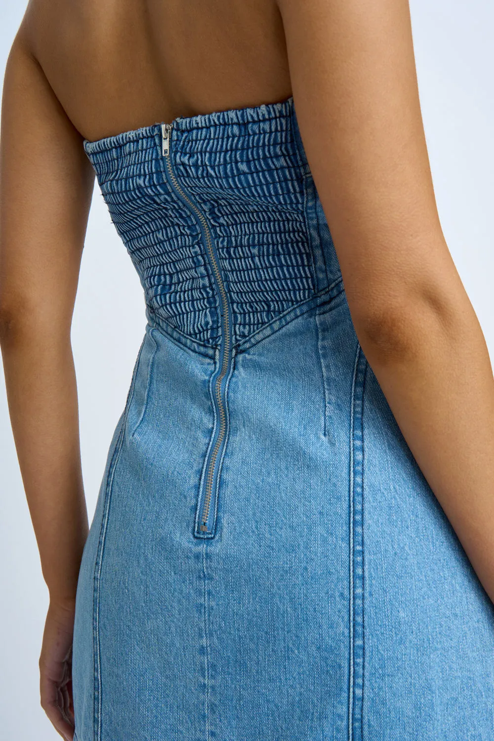 Vivienne Denim Mini Dress | Final Sale - Blue Wash