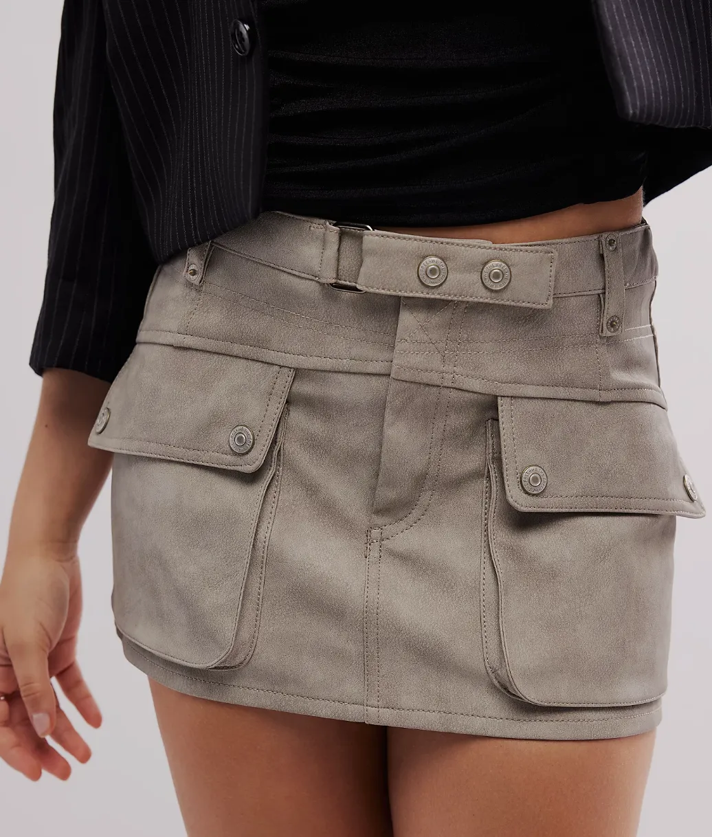 We the Free People Mod Moment Mini Skirt in Stone Combo